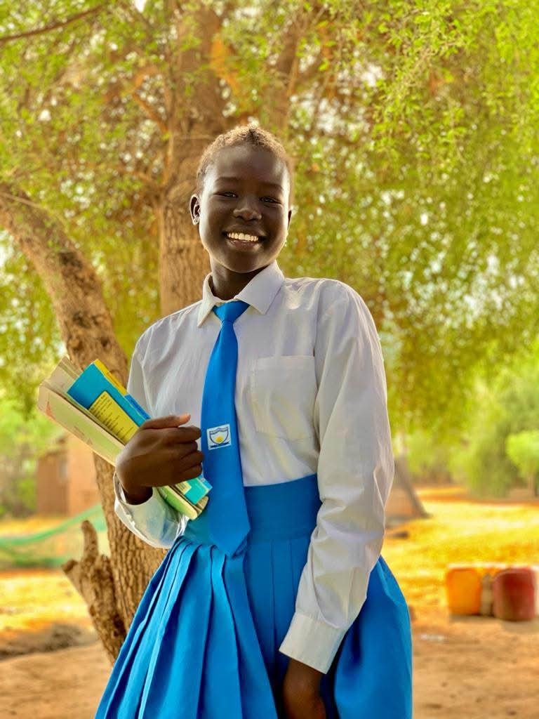 A student proudly representing St. Paul’s Kakuma Secondary School.